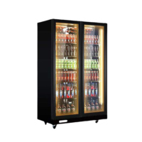 Réfrigérateur à porte en verre pour boissons de supermarché Refroidisseur de cola Armoire Réfrigérateur