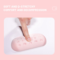 Ensemble de clavier et souris ergonomiques violets avec repose-poignets en mousse à mémoire de forme, antidérapant, pour une saisie facile, coussin de jeu résistant à l'eau, en stock