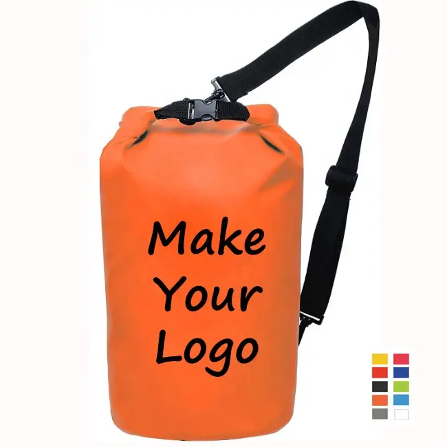 Fabriek Custom Logo Pvc Rugzak 30 40 50 60 80 Liter Waterdichte Roltop Droge Tas Met Verstelbare Schouderbandjes