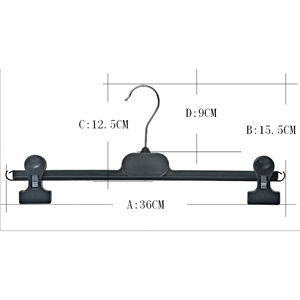 شماعات من المصنع شماعات بلاستيكية سوداء أسفل لعرض الملابس - Product Image 2