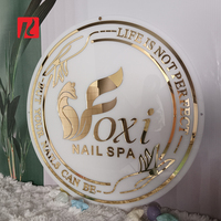 Miroir en acrylique personnalisé Kexian Enseigne avec logo enseigne murale d'intérieur Enseigne avec logo rétro-éclairé par LED Lettre commerciale pour salon de manucure
