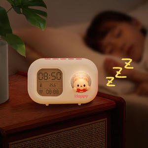 Caja PoPo Termómetro electrónico Reloj <span class=keywords><strong>Despertador</strong></span> con luz nocturna Niños <span class=keywords><strong>Niñas</strong></span> Niños Dormitorio Sala de estudio Reloj de escritorio Juguetes - Product Image 1