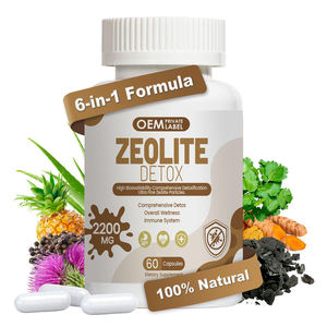 Capsules détoxifiantes au zéolite 6-en-1 OEM, suppléments minéraux micronisés intelligents pour adultes, favorisent la santé immunitaire et digestive - Product Image 1