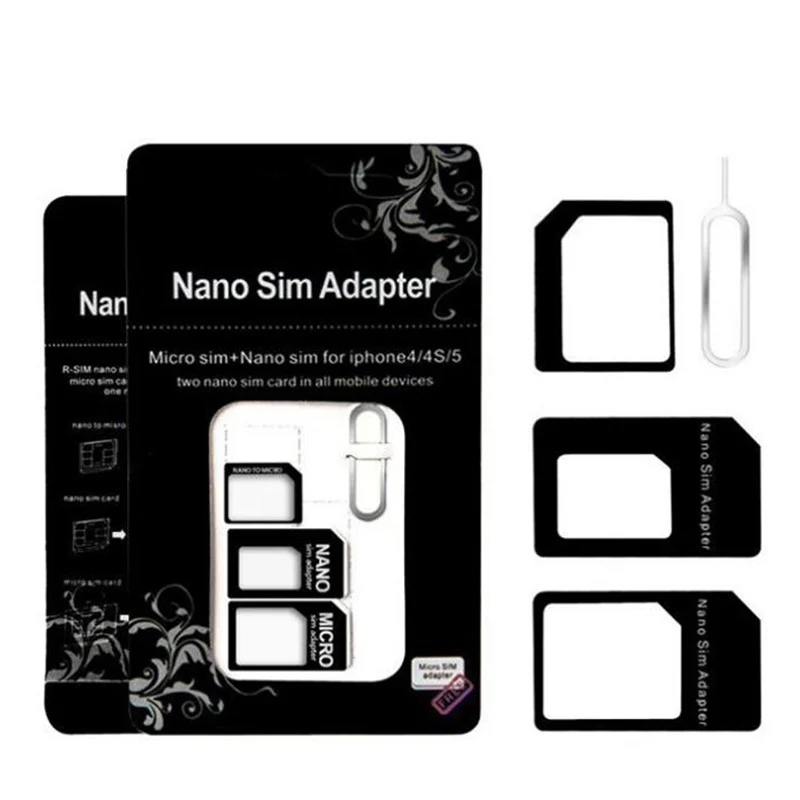 4 In 1 Pack Nano Micro Standard Sim Cards Adapter For All The Mobile - View #7