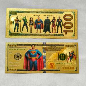 Superhelden DC Films Gouden Folie Bankbiljet voor Herdenkingscollectie Cadeau - Product Image 2