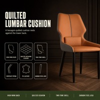 Chaise de salle à manger en métal avec cadre de sécurité à bords arrondis personnalisé pour la maison familiale