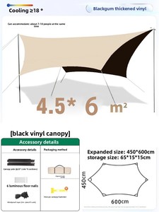 Tenda da <span class=keywords><strong>Campeggio</strong></span> Impermeabile con Protezione UV, Riparo dal Sole Portatile e Leggero <span class=keywords><strong>per</strong></span> Spiaggia, Picnic, Giardino, Escursionismo e Attività all'Aperto - Product Image 6