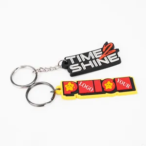 Supplier Custom Top Seller 2D Soft Rubber PVC Keychain Promotional Gift PVC Key Chains Rubber Keychain With Logo