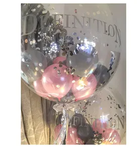 2024 La dernière célébrité Internet vendant une décoration de haut niveau d'apparence Ballon bobo transparent 12/18/ 20/ 22/ 24 pouces