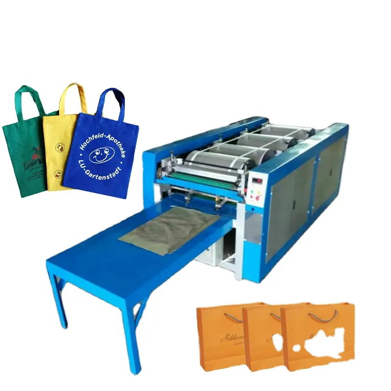 Multicolor non woven bag printing machines 4 color jute bag flexo printing machine price flexographic printers