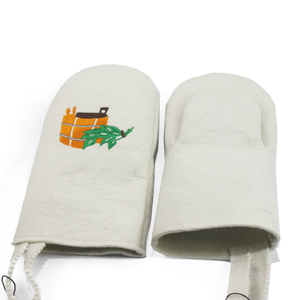 Hot Sale Heat-Resistant Machine Embroidery Casual Glove for <b>Sauna</b> Banya Bath Spa Four Seasons - Product Image 6