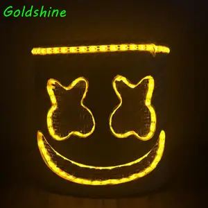 Hot Sale Led Light Cotton Candy Head Set Stage Performance Props Mask Halloween Clown Masks For Festival Parties Costume