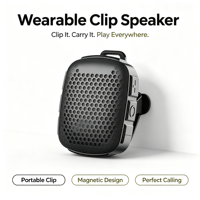 Enceinte portable étanche avec clip, 12h d'autonomie, idéale pour la randonnée, le kayak, les journées à la piscine, le camping