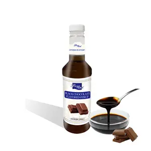 Flago Hot-selling halal fruit syrup supplier Black chocolate flavored concentrated syrup For milk tea and beverage toppings