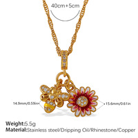 Pendentif rétro élégant et polyvalent en acier inoxydable plaqué or 18 carats, design personnalisé de niche, cadeau pour femme