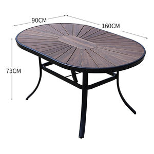 <span class=keywords><strong>Mesa</strong></span> de Jardín de Bajo Pedido Mínimo, Muebles de <span class=keywords><strong>Terraza</strong></span> para Exteriores, <span class=keywords><strong>Mesa</strong></span> de Comedor de Madera Plástica para Ocio - Product Image 4