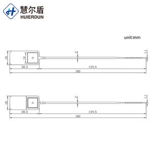 HED-PS723 Conteneur de sécurité jetable en plastique, étiquettes de sécurité, bande de verrouillage pour voitures, camions, remorques, verrouillage en plastique jetable - Product Image 6