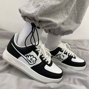 Baskets blanches Monster Printemps-Été 2026, style Ulzzang, chaussures de sport décontractées à semelle épaisse pour femmes, style universitaire - Product Image 4