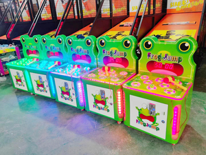 Bảng điều khiển trò chơi trẻ em hoạt động bằng đồng xu 2 người chơi Bảng điều khiển trò chơi đôi Whack-a-mole với thiết bị trò chơi thành phố ngôn ngữ Tiếng Anh - Product Image 6