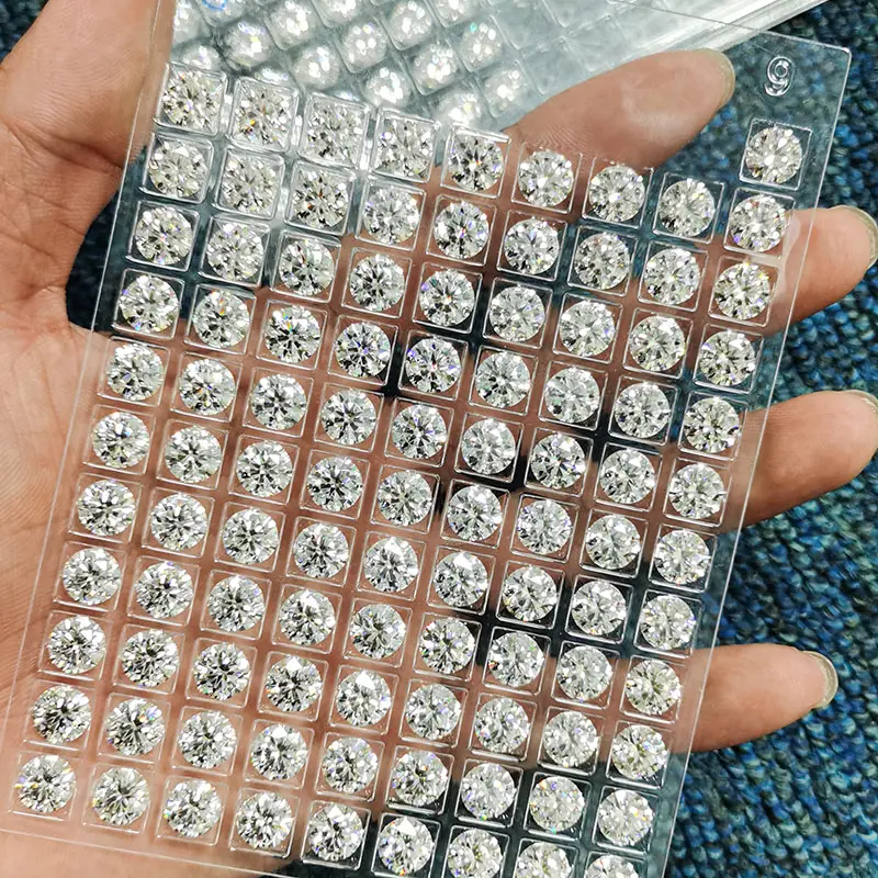 VVS diamantes soltos moissanite tamanho 1.0mm em grande quantidade com preço barato de fábrica