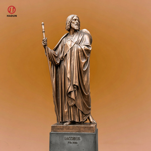 Estatua de San Juan Evangélico en Bronce con Diseño Personalizado, con Águila Sosteniendo un Libro y un Pluma, para Decoración de Jardín o Exteriores de Iglesia - Product Image 2