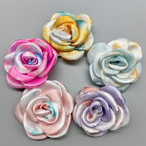 Flores de tela cosidas a mano, adornos de tela para bolsos, accesorios para el cabello, ropa, zapatos, sombreros, adornos. - Product Image 3