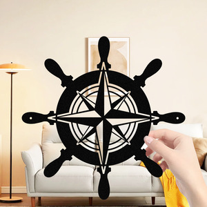 Décoration Murale Métallique Silhouette <span class=keywords><strong>de</strong></span> <span class=keywords><strong>Marin</strong></span> Viking en Fer – Art Mural Décoratif Tendance - Product Image 4