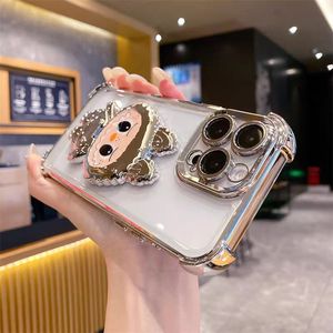 Ốp điện thoại iPhone 16 Labubu mạ điện 3D, hình hoạt hình, chống rơi bốn góc, dành cho iPhone 15 14 13 12 11 - Product Image 2