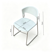 Chaise de conférence en plastique durable, empilable, multi-usages, pour l'école, l'hôtel, la maison, le bureau, l'hôpital