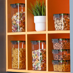 BPA-free Plastic Food <strong>Storage</strong> <strong>Container</strong> <strong>Storage</strong> Jars Set Kitchen <strong>Storage</strong> Box with Lid - Product Image 5