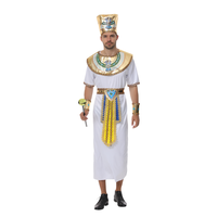 Costume de Fête Carnaval Thème Pharaon Égyptien Ancien Roi du Nil pour Homme en Matière PET, Taille Personnalisée, Impression Numérique
