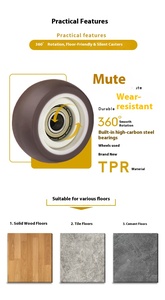 2 Zoll Moderne Kunststoff-Kugellager Unsichtbare Container-Rollen Einziehbare Nivellierende Holzmöbel-Schwenkrollen für Backöfen 50mm - Product Image 5