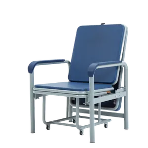 Hot Sale Color blue hospital escort chair hospital special with four ABS wheels Enjoy high quality