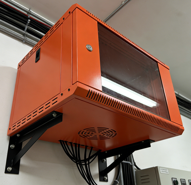9U Wall-Mounted Network Cabinet: 19-Inch Data Center Server Rack with Electrostatic Spray Coating