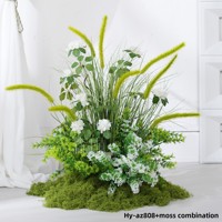 Herbe artificielle type queue de chien, fausses fleurs, arrangements de verdure, art floral, plantes de paysagisme en mousse, décor de scène bionique ressemblant à de l'herbe