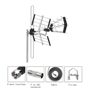 Antena VHF Exterior Plegable con Cable para Antena de TV FM, Antena de TV Digital HD de Largo Alcance - Product Image 2