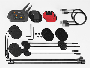Paquete <span class=keywords><strong>doble</strong></span> XiNOWY V6 PLUS Casco de motocicleta Auriculares Bluetooth <span class=keywords><strong>Intercomunicador</strong></span> 1200M Tipo-C BT Interphone Comunicador Impermeable MP3 - Product Image 6