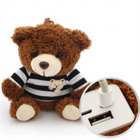 2024 Hotsale personnalisé en peluche ours en peluche Charge mobile téléphone jouet/peluche usine directe ours en peluche conception Mini batterie externe jouet