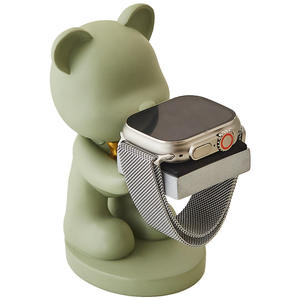 Belle <span class=keywords><strong>Watcha</strong></span> ours porte-montre bureau poste de travail bureau chambre ornement décoratif cadeau cadeau d'anniversaire - Product Image 1