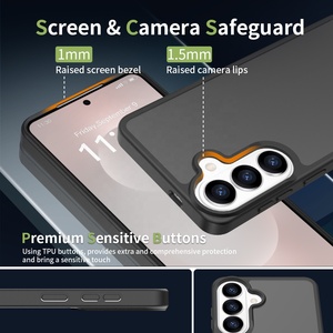 Étui de téléphone robuste et fin pour Samsung Galaxy S26 Plus, anti-traces de doigts, toucher soyeux, dos mat, protection surélevée de l'écran et de l'appareil photo - Product Image 4