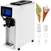 Machine à glace molle VEVOR EU/Chine de comptoir, 10-20L/H, trémie 4,5L, cylindre 1,6L, écran tactile