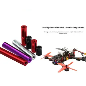 Cung cấp Giá đỡ mô hình máy bay Cột nhôm Kết nối M3 Cột hỗ trợ Cột nhôm mô hình máy bay có hai lỗ bắt vít - Product Image 4