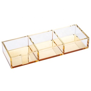 Acrylic dính Lưu ý chủ rõ ràng dính ghi chú lưu trữ 3 Lưới lưu ý pad lưu trữ container giấy <span class=keywords><strong>Clip</strong></span> chủ cho máy tính để bàn tổ chức - Product Image 3