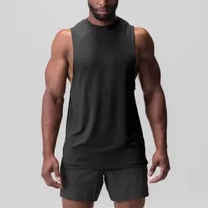 Singlet lari pria, kaus Fitness atletik lari kompresi kustom nyaman bersirkulasi untuk lelaki