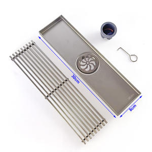 SS 304 Acier Inoxydable MCBKRPDIO <span class=keywords><strong>Invisible</strong></span> Douche Drain De Sol Noir Or Long Canal Linéaire Salle De Bains Anti Odeur Carrelage Insert - Product Image 6