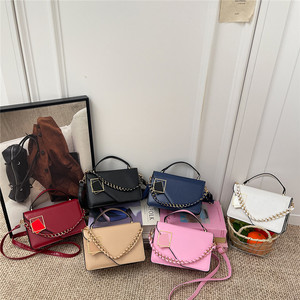 Bolsos de Hombro de Cuero PU al por Mayor, Bolsos de Mano Simples de Color Puro, Bolsos de Axila para Damas - Product Image 1