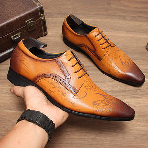 รองเท้าผู้ชายสไตล์อังกฤษ หนังวัวแท้ แบบ Brogues เย็บแบบ Goodyear หัวเหลี่ยม ย้อนยุค ทำมือ น้ำหนักเบา ระบายอากาศได้ดี กันลื่น รองเท้าลำลอง - Product Image 5