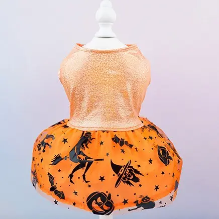 New Halloween Pet Clothes Factory Atacado: Vestidos para cães pequenos com personalidade-Clown e Wizard Styles