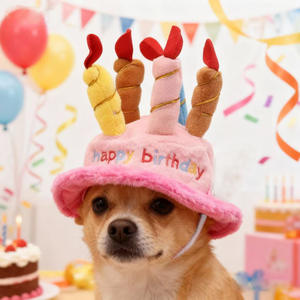 कस्टम पालतू हाट थोक थोक कपास बुना हुआ टोपी ओम लोगो मुद्रण के लिए पालतू पशु वस्त्र शीतकालीन संरक्षण - Product Image 1