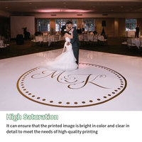 Autocollants de sol de danse de mariage personnalisés de grande taille brillants, monogrammes de sol de mariage, décorations de fête, vinyle auto-adhésif résistant aux UV